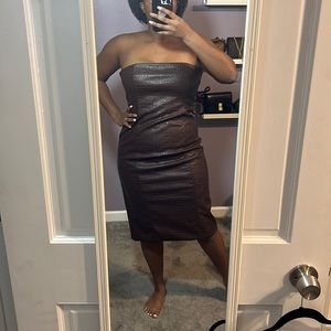 Size L 7 for All Mankind Faux Croc Dress